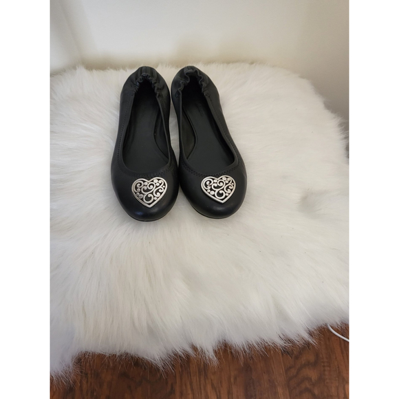 Brighton Shoes - Brighton Heart Metallic Black Ballerina Flats Shoes 6.5B